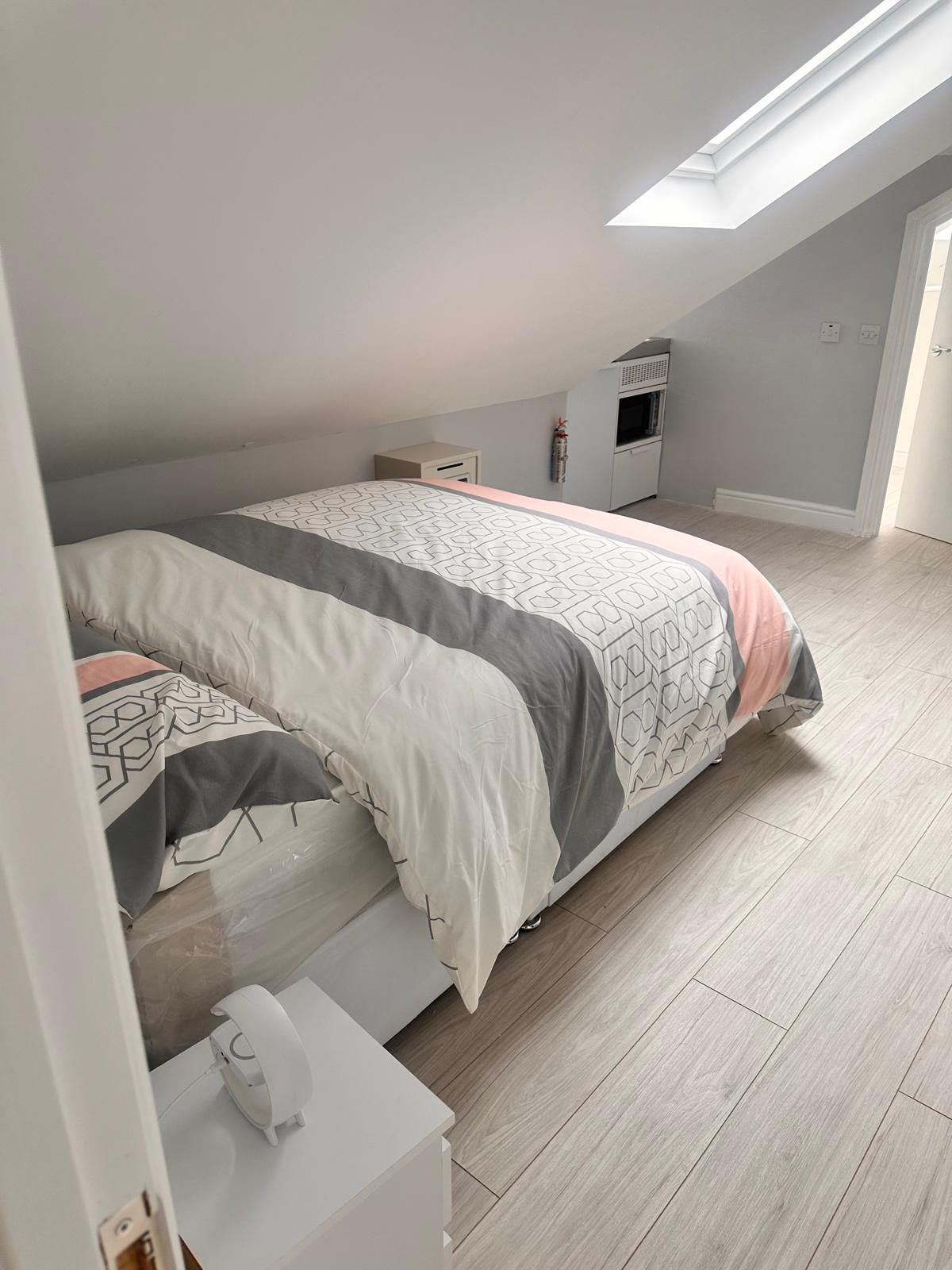 Modern living area in supported housing